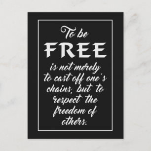 Carte postale Freedom Quote