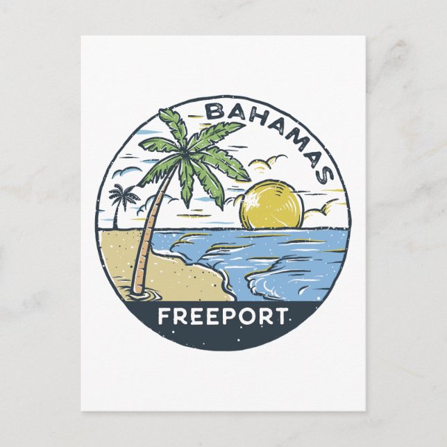 Carte Postale Freeport Bahamas Vintage (Devant)