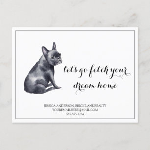 Carte Postale French Bull Dog Immobilier Acheter Marketing