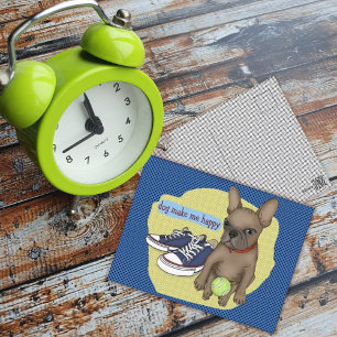 Carte Postale French Bulldog. la vie avec un chien. Chien me ren