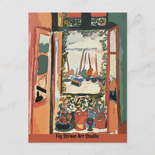 Carte Postale French Quarter Balcony & Wine, Fig Street Studio (Devant)