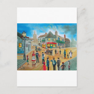 Carte Postale Fréquenté scène de rue vainqueur et homme d'os
