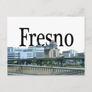 Carte Postale Fresno California with Fresno in the Sky