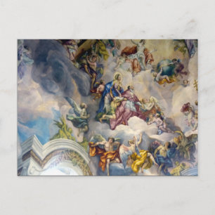 Carte Postale fresque des anges baroques