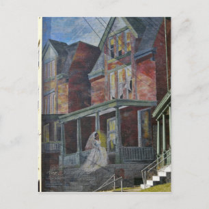 Carte Postale Fresque :  Mariée entrant dans sa "maison".