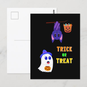 Carte Postale Friandises Chauves-Souris Trick Or Treat 31 octobr
