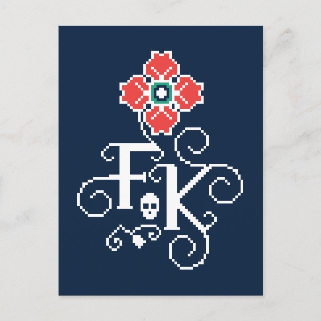 Carte Postale Frida Kahlo | Hommage Floral (Devant)