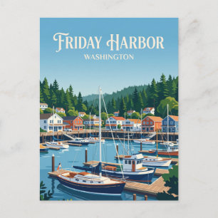 Carte Postale Friday Harbor, île San Juan États-Unis