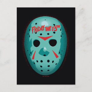 Carte Postale Friday the 13th   Blue Hockey Mask Graphic