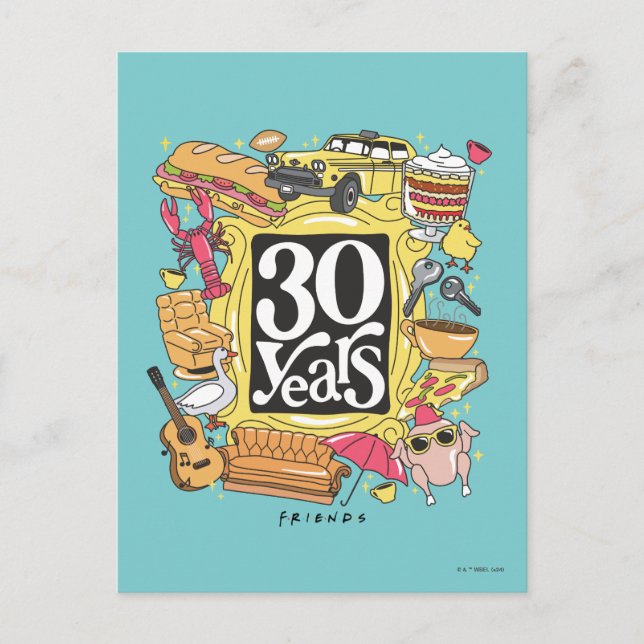 Carte Postale FRIENDS™ | Graphique 30 ans (Devant)