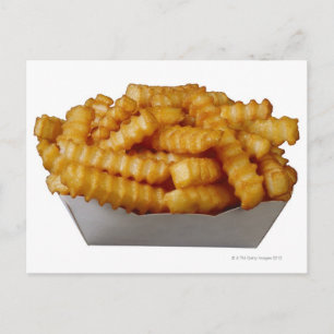 Carte Postale frites frites coupées au crin