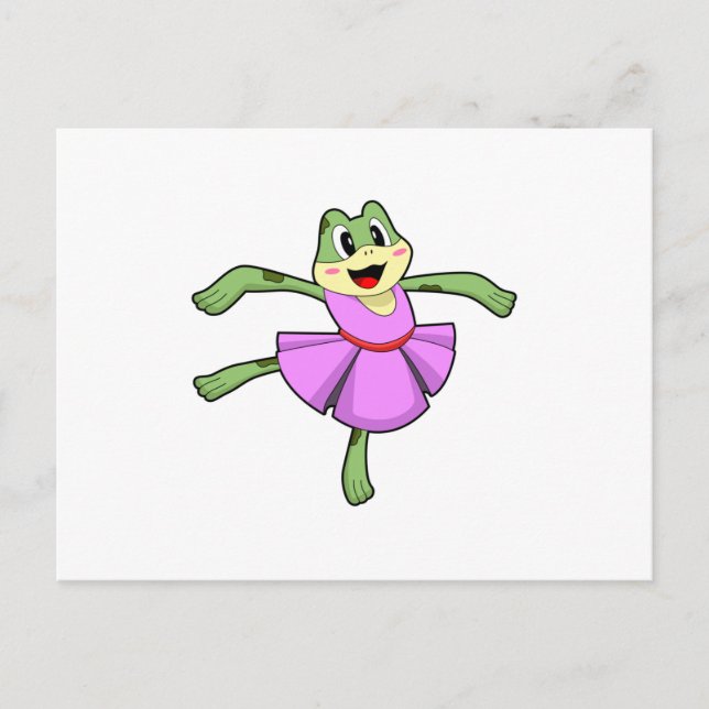 Carte Postale Frog Ballet Dance (Devant)