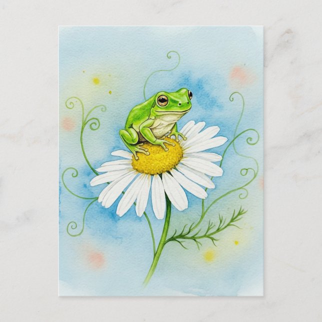 Carte postale Frog Daisy Daydream pour Postcrossin (Devant)
