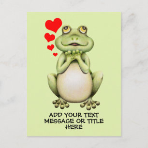 Carte Postale Frog Love Dessin Ajouter Votre Texte
