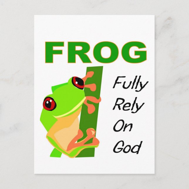 Carte Postale FROG, Pleinement confiance en Dieu (Devant)