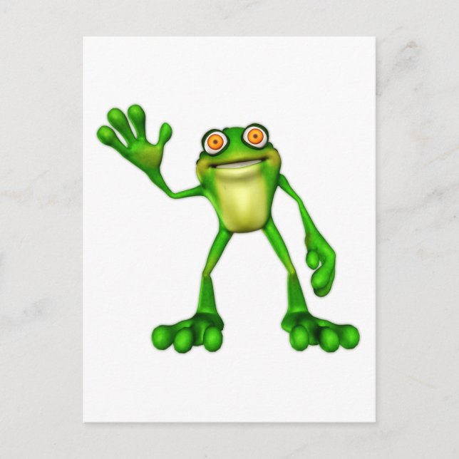 Carte Postale Froggie la chouette grenouille à caricatures (Devant)