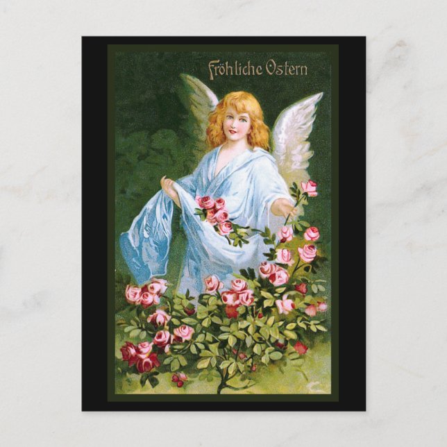 Carte Postale "Frohliche Ostern" Allemand Vintage (Devant)