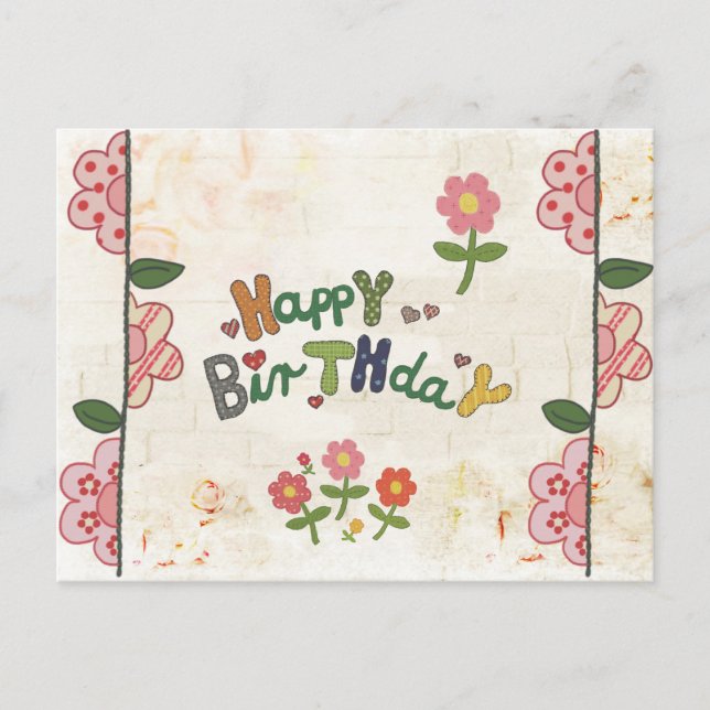 Carte Postale fröhliches Stickbildbild (Devant)