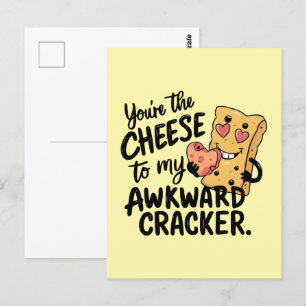 Carte Postale Fromage à Mon Awkward   Drôle et mignonne Valentin