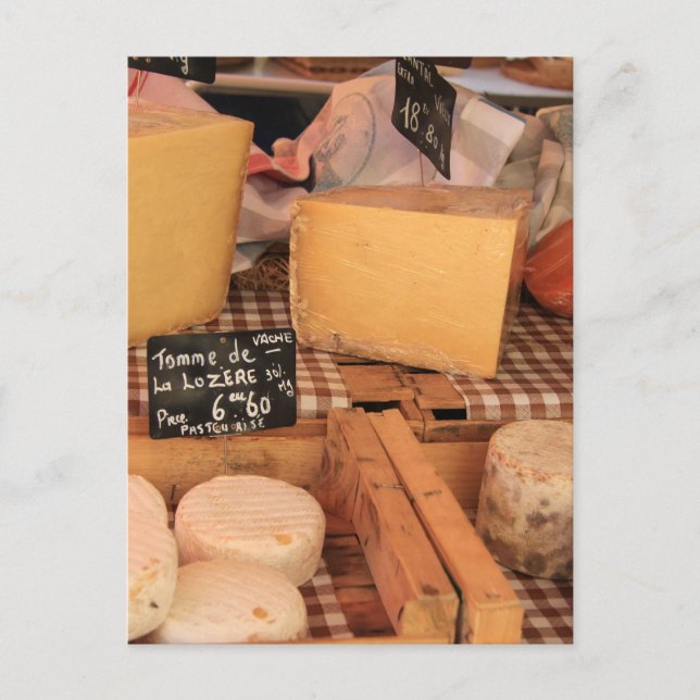Carte Postale Fromage au marché (Devant)