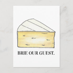 Carte Postale Fromage Cocktail Party Brie Notre Invitation