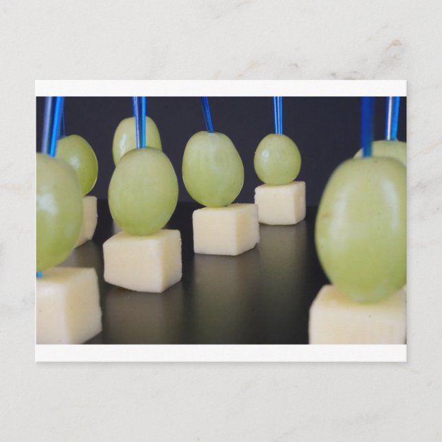 Carte Postale fromage et raisins (Devant)