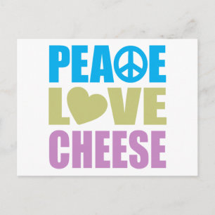 Carte Postale fromage Peace Love