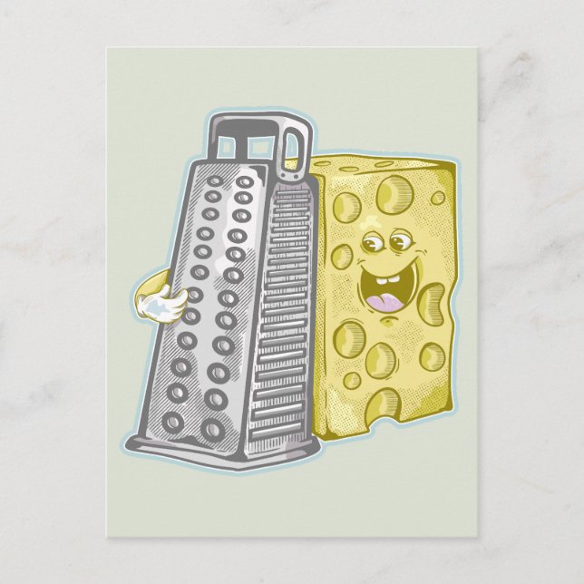 Carte Postale Fromage râpé avec raidiste (Devant)