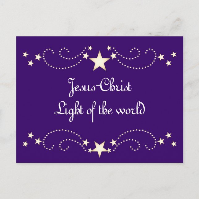 Carte Postale Frontière des étoiles festives (Devant)