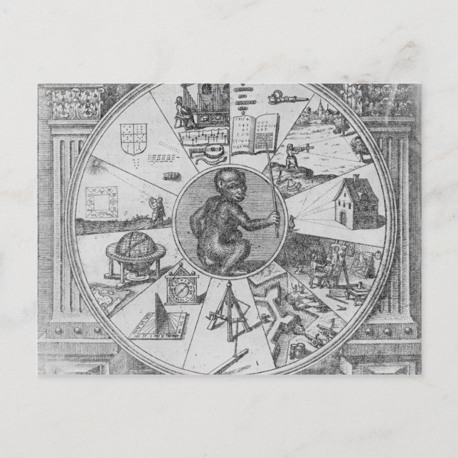 Carte Postale Frontispiece à l'Utriusque de Robert Fludd (Devant)