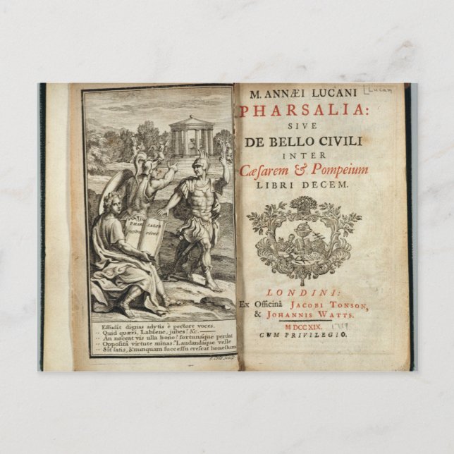 Carte Postale Frontispiece à 'Pharsalia' (Devant)