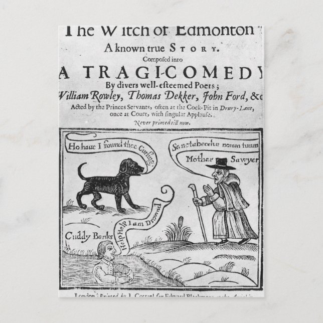 Carte Postale Frontispiece "The Witch of Edmonton (Devant)