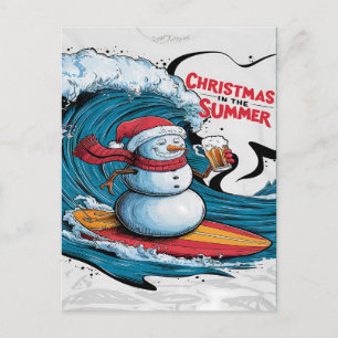 Carte Postale Frosty Noël Surfin Brew