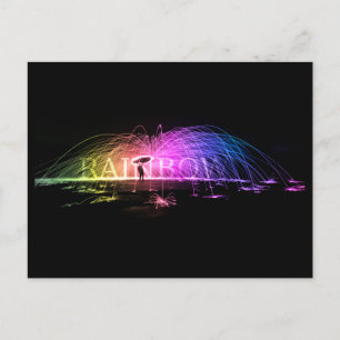 Carte Postale Frotter l'arc-en-ciel