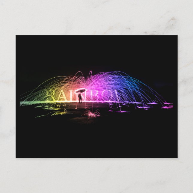 Carte Postale Frotter l'arc-en-ciel (Devant)