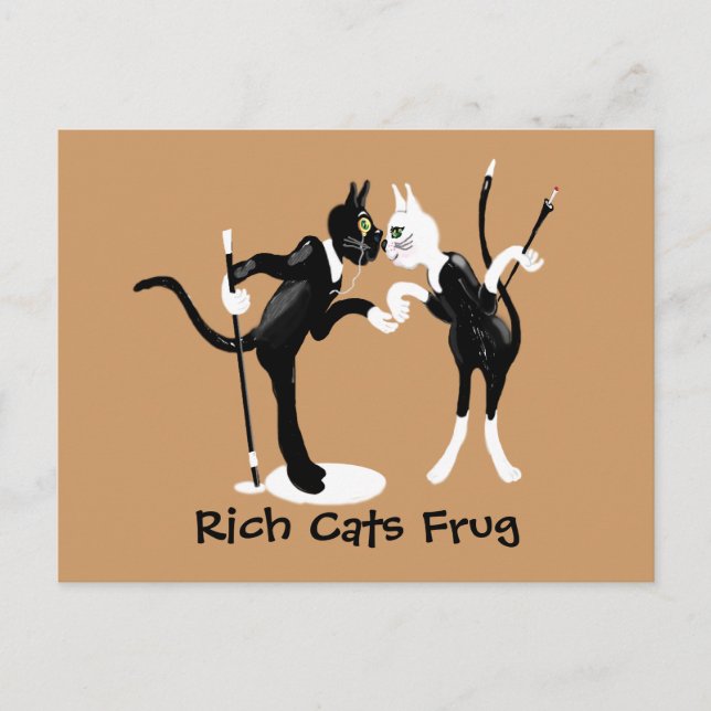 Carte Postale Frug de chats riches (Devant)
