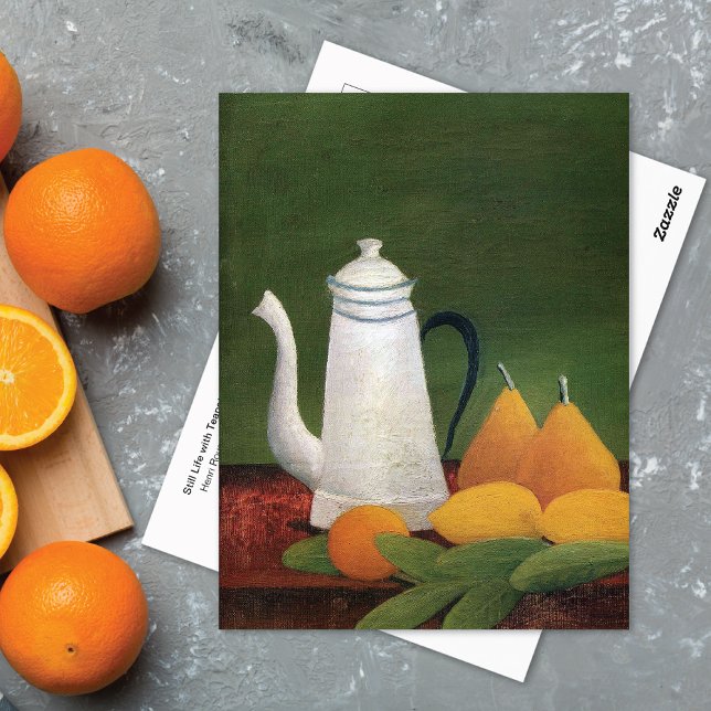 Carte Postale Fruit à base de théière à vie fixe Henri Rousseau (Créateur téléchargé)