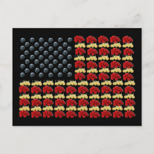 Carte postale Fruit American Flag