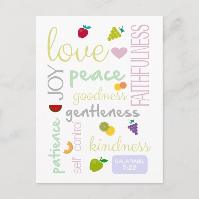 Carte Postale fruit de l'esprit (Devant)