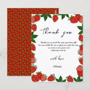 Carte Postale Fruit doux aux fraises Berry Merci