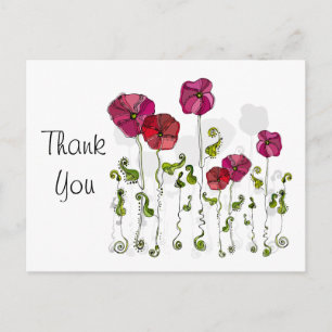 Carte Postale Fruit Fleur Cool mignonne Girl Retro Floral