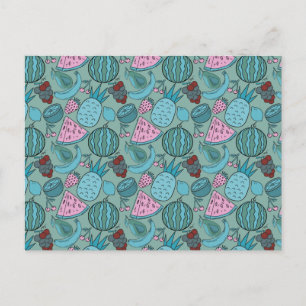 Carte Postale Fruit motif transparent motif de surface de frui