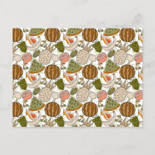 Carte Postale Fruit motif transparent motif de surface de frui
