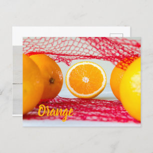 Carte Postale Fruit orange pour végétalien et végétalien