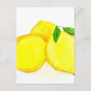 Carte Postale Fruits aux citrons jaunes