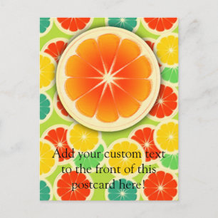 Carte Postale Fruits d'agrumes frais, joli coloré