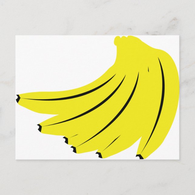 Carte Postale fruits de bananes jaunes (Devant)