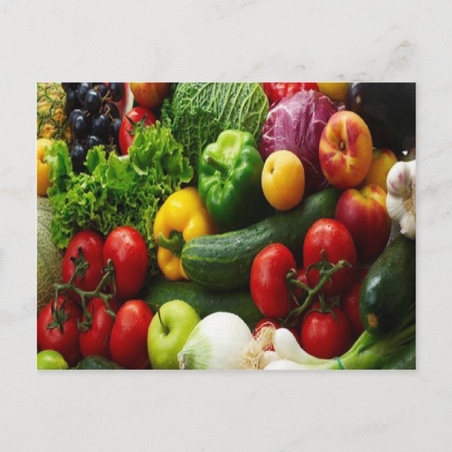 CARTE POSTALE FRUITS ET LÉGUMES (Devant)