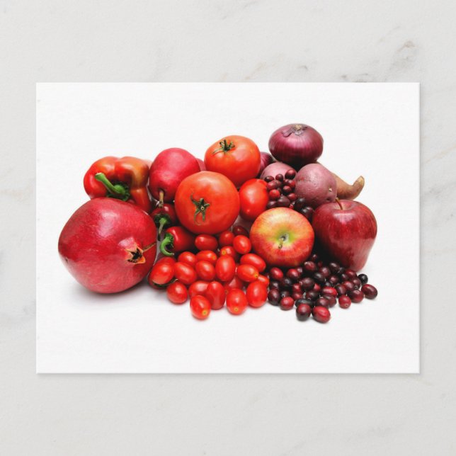 Carte Postale Fruits Et Légumes Rouges (Devant)