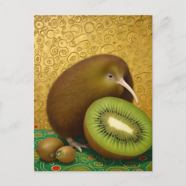 Carte Postale Fruits et oiseaux de Kiwi (Devant)